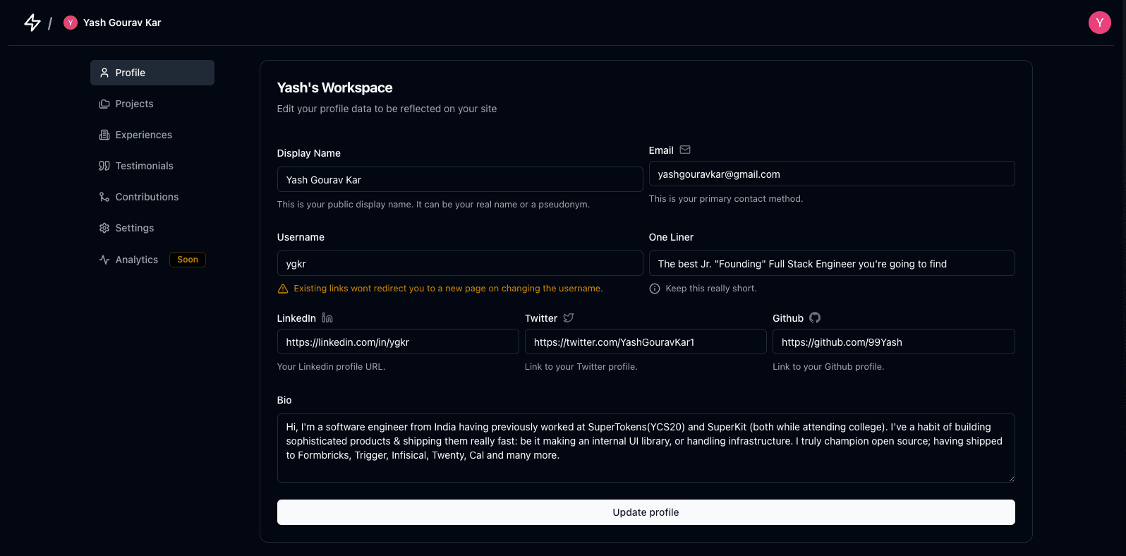 App screenshot